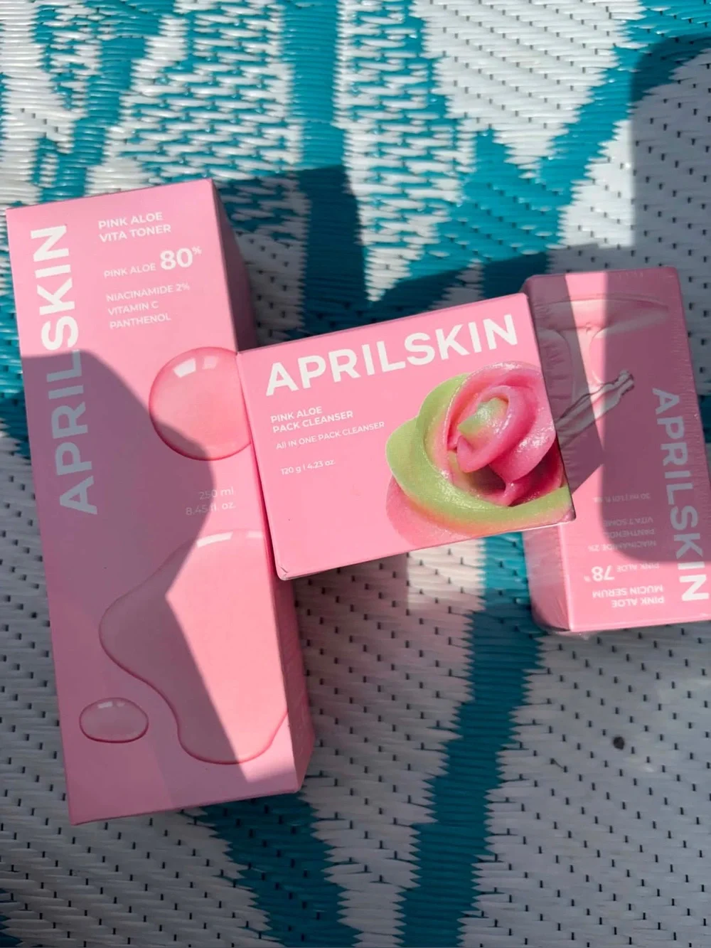 Pink aprilskin skin care products